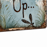 Lunavia – Rustic Moon Metal Sign for Porch and Garden