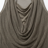 Lunessa – Draped Cowl-Neck Knit Halter Top