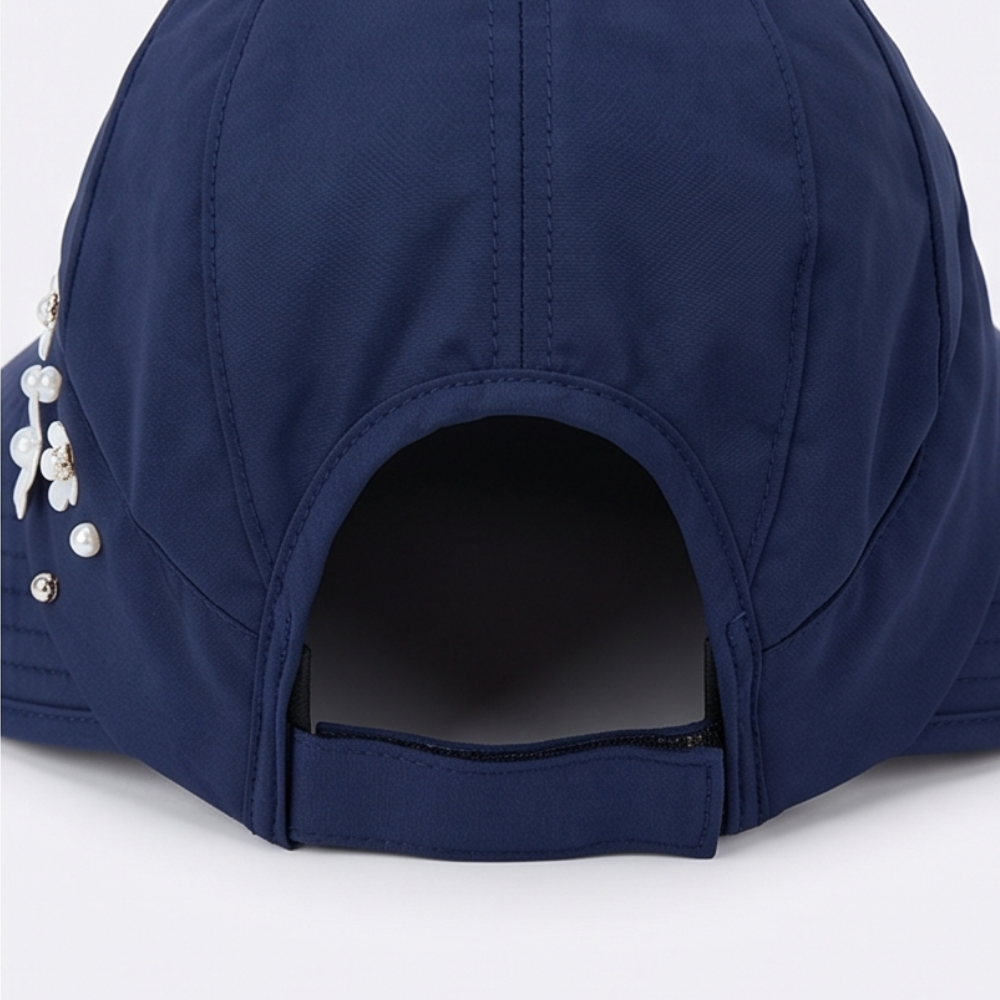 Solwen – Wide Brim Sun Visor with Ponytail Opening