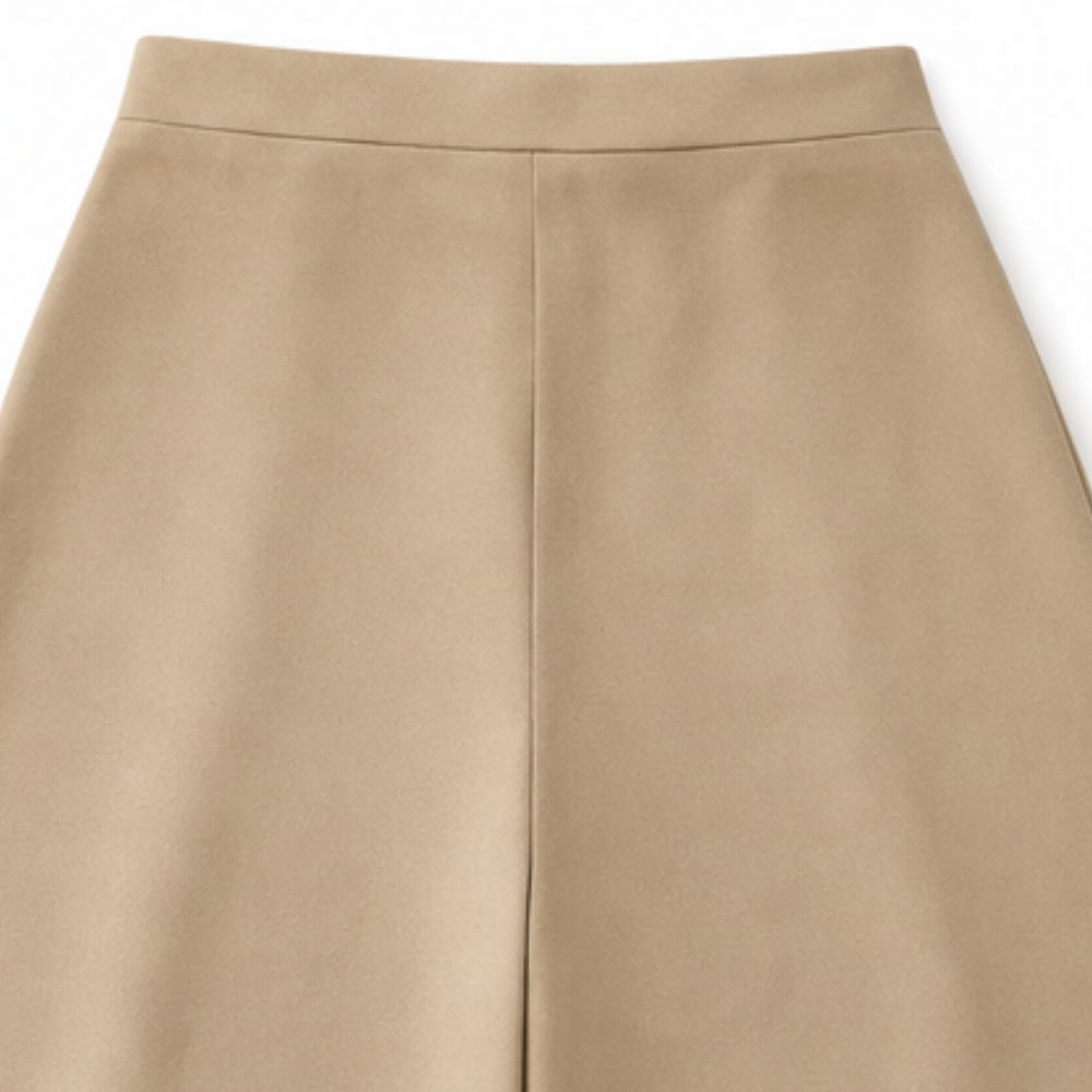 Solene – High-Waisted Wide-Leg Tie-Front Culottes for Women
