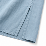 Solventa – Women's Linen-Look Maxi Shirt Dress with Pockets