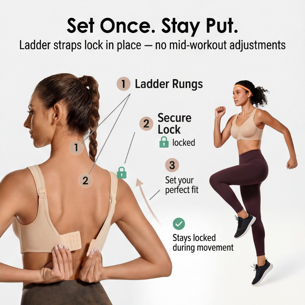 Veluna – Women's Outside Wire High-Impact Sports Bra