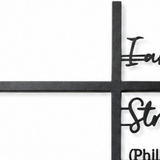 Veluna – Metal Scripture Cross Wall Decor with Biblical Affirmations