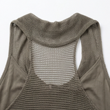 Lunessa – Draped Cowl-Neck Knit Halter Top