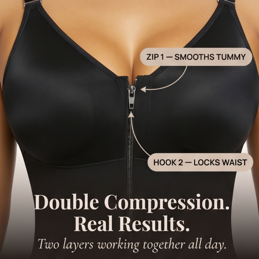 Sculptessa – Zip-Up Tummy Control Shapewear Bodysuit