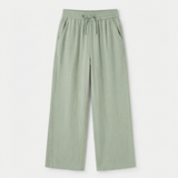 Linara – Women's Wide Leg Linen Look Drawstring Trousers