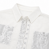 Solencia – Shimmer Pocket Shirt and Wide-Leg Pants Set