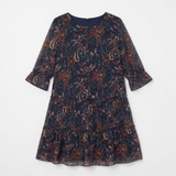 Floressa – Women's Tiered Chiffon Paisley Midi Dress