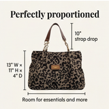 Lynxe - Leopard Print Tote with Chain Detail