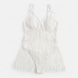 Inara – Women's Lace Tassel Suspender Dress Set