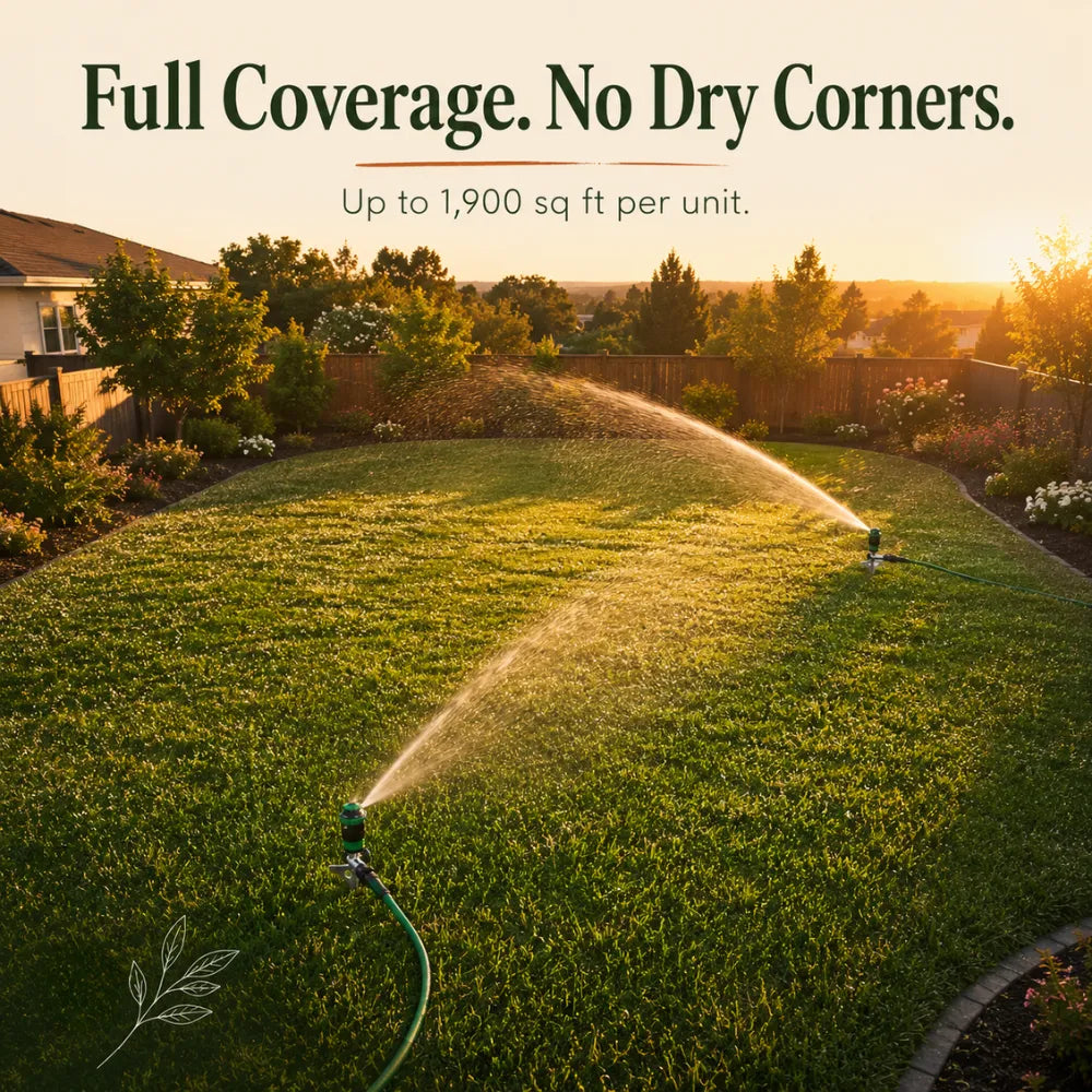 Yardwell – Gear Drive Rotating Sprinkler with Spike, 5 Spray Patterns and Adjustable Arc for Lawn and Garden