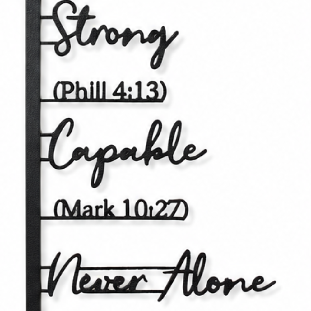 Veluna – Metal Scripture Cross Wall Decor with Biblical Affirmations