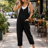 Wearbella – Sleeveless Wide-Leg Pocketed Jumpsuit