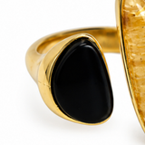 Tavialuxe – Open Band Agate Ring That Doesn't Tarnish