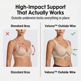 Veluna – Women's Outside Wire High-Impact Sports Bra