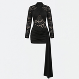 Velaire – Women's Lace Bodycon Mini Dress with Halter Neckline