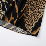 Vivara – Sleeveless Leopard Patchwork Midi Dress