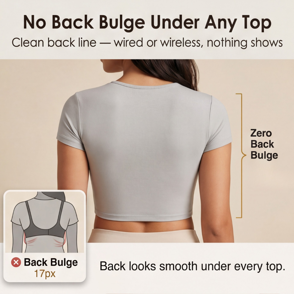 Veluna – Seamless Wireless Deep V Comfort Bra