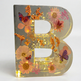 Florenza – Personalized Floral Resin Letter Light