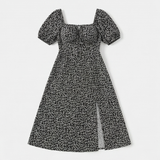 Floressa – Flattering Floral Midi Dress with Side Slit