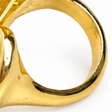 Tavialuxe – Open Band Agate Ring That Doesn't Tarnish