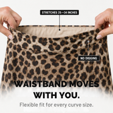 Velora – Women's Curvy-Fit Leopard Print Maxi Skirt