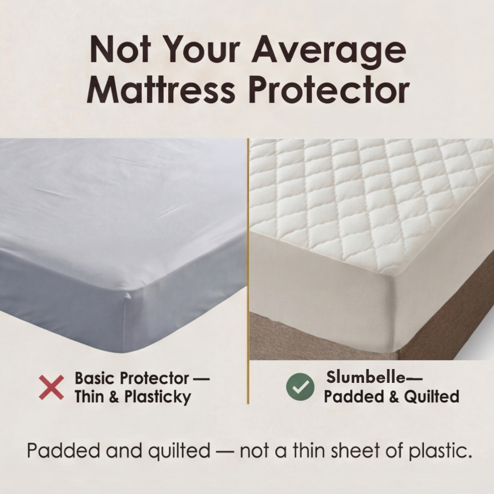 Slumbelle – Waterproof Quilted Mattress Cover & Pillowcase Set