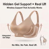 Veluna – Women's Wireless Support Bra with Hidden Gel Lift