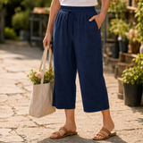 Calmara – Cropped Wide-Leg Drawstring Pants