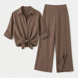 Vivara – Women's Effortless Linen Blend Matching Set