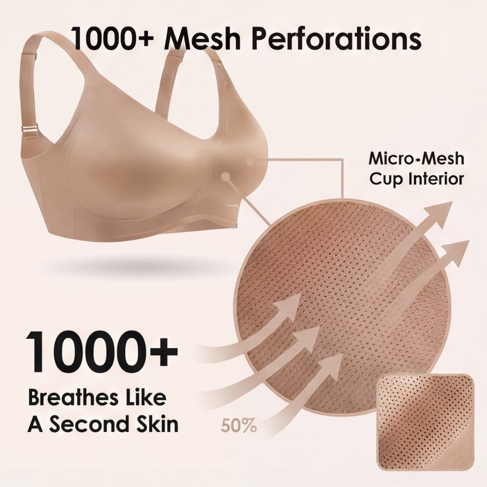 Veluna – Women's Wireless Support Bra with Hidden Gel Lift