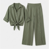 Vivara – Women's Effortless Linen Blend Matching Set
