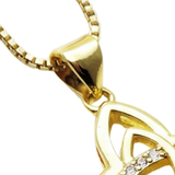 Elowen – Crystal Celtic Knot Necklace