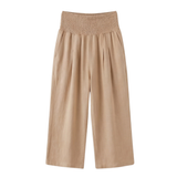 Coastella – Women's Smocked-Waist Wide-Leg Culottes