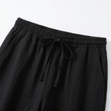 Brisella - Women's Breathable Cotton-Linen Capri Pants