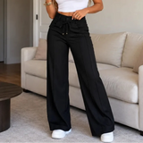 Lunelle – Wide-Leg Trousers With Front Seam Detail For Women