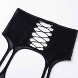 Nocturra – All in One Fishnet Garter Belt Stockings