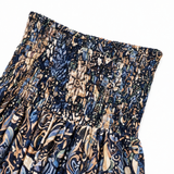 Floressa – Smocked High-Waist Floral Maxi Skirt with Flowy A-Line Sweep