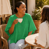 Wearlyn – Oversized Split-Hem T-Shirt with Flared Sleeves