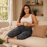 Wearwell – Stretchy Cargo Capris with Drawstring Waist and Multiple Pockets
