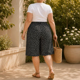 Wearbella – Retro Printed Wide-Leg Summer Shorts for Women