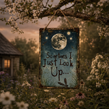 Lunavia – Rustic Moon Metal Sign for Porch and Garden
