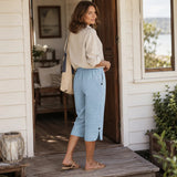 Marelia – Breathable Linen-Look Summer Capri Pants for Women