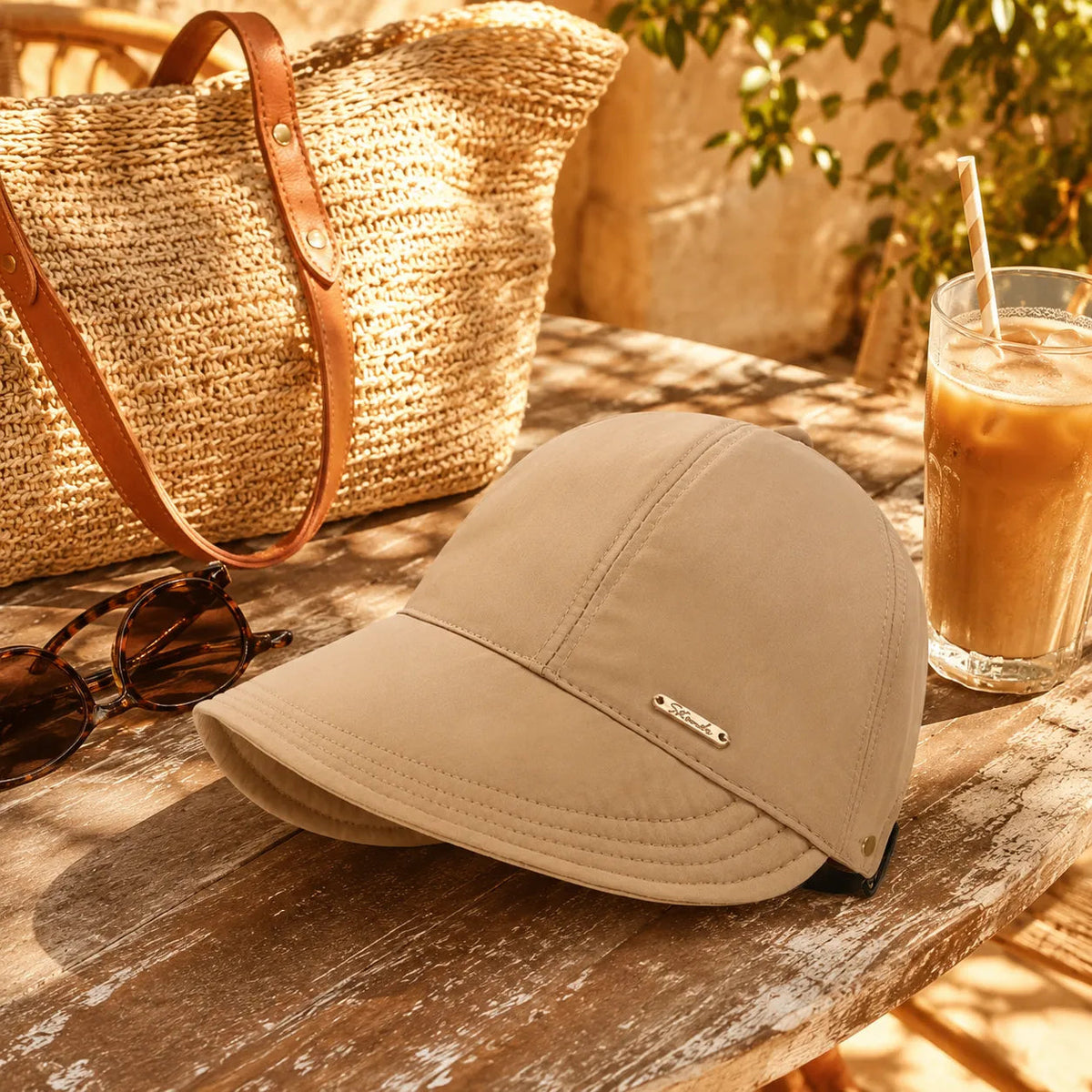 Solene – Foldable Wide-Brim Sun Hat with UPF 50+ and Adjustable Strap
