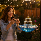 Avelora – Solar Hanging Bird Bath Fountain with Two-Tier Cascade