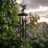 Birdsong – Rainbow Hummingbird Wind Chime for Garden, Patio & Porch