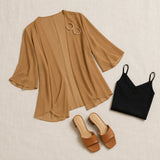 Solivea – Lightweight Chiffon-like Cardigan with 3/4 Sleeves