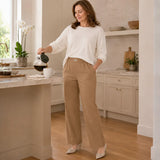 Velora – High Rise Pull-On Wide Leg Stretch Pants for Women