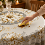 Florenza – Embossed Floral Waterproof Tablecloth for Round & Rectangular Tables