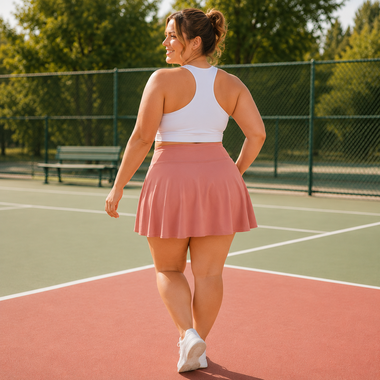 Movella – Plus Size Tennis Skort with Built-in Shorts and Pockets